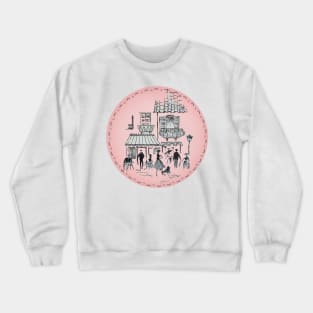 Pink Gay Paris Cafe Life Crewneck Sweatshirt